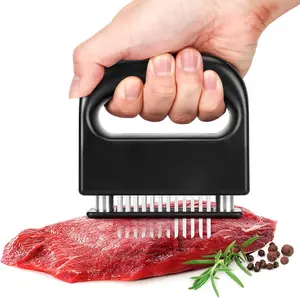 Meat Tenderizer Tool, Meat Tenderizer Stapler with 48 Stainless Steel Ultra Sharp Needle Blades, Compact Cooking Tool for Tenderizing Beef Chicken Turkey Steak Veal Pork