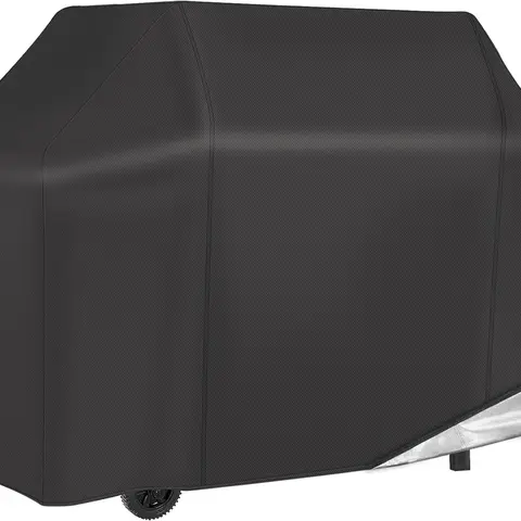 NEXCOVER 55-Inch Polyester Outdoor Dust Cover - Waterproof, Fade-Resistant, Lightweight Rain Cover with Drawstring Hem, Portable, Fits Weber/Brinkmann/Nexgrill Gas Grills, Black Home Care Accessory for Grill Protection, 4th of July Use, Extends Lifespan