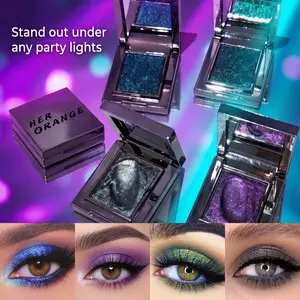 HERORANGE 4-Piece Limited Edition Luxury Single Eyeshadow Shimmer Metallic Matte Highly Pigmented Creamy Waterproof No-Fallout Beginner-Friendly Makeup ！