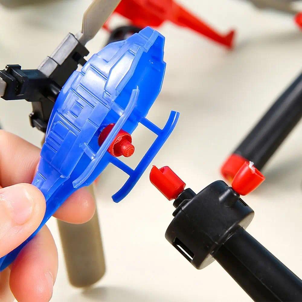 1/3/6 PCS kids Outdoor Sports Flying Toys Handle Pull Wire Planes Toys Flying Toy Helicopter for Kids, 360° Rotating Helicopter #RRB