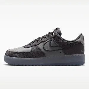 Nike Men's Air Force 1 '07 Low Premium Canvas Bandage Stitching Comfort Casual Lifestyle Sneakers Anthracite Iron Grey IQ0614-060