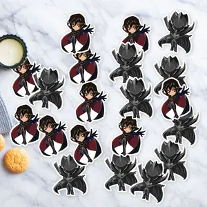 Stickers Pack 20 Pcs Chibi Car Lelouch Luggage Guitar Lamperouge Waterproof Laptop Code Aesthetic Bike Geass Bumper Water Bottle Vinyl Skateboard Colorful