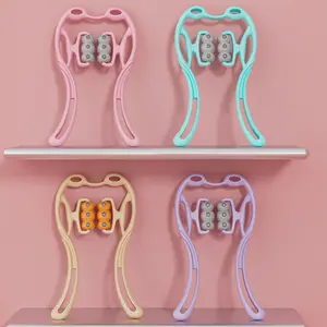 Magnetic therapy cervical spine massager, manual neck clamping and dredging artifact, multi-functional household roller kneading shoulder and neck massager