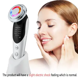 7 in 1 Facial Massager, Nano Light & Microcurrent Skin Care Tool, Facial Cleansing Instrument, Vibrating Face Massager for Daily Beauty Care, Ideal Gift for New Year, Mother's Day & Valentine's Day