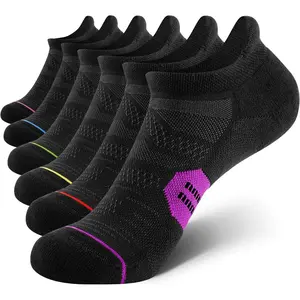 CS CELERSPORT 6 Pack Women's Ankle Running Socks Cushioned Low Cut Tab Athletic Socks