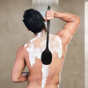Shower Back Scrubber With Long Handle - Soft Bristle Bath Brush For Men & Women, Ideal For Deep Cleaning And Exfoliating, Soft Bristles Exfoliating
