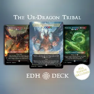 Ur-Dragon Tribal - Commander EDH Deck - With Tokens - MTG Full Proxy Deck, Altered Cards cEDH