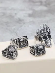 Men's Vintage Skull Ring, Fashion Accessory, Statement Multi Ring, Trendy Style, Durable and Comfortable Design, Perfect for Daily Wear, Vintage Rings, Punk Style Ring, Stainless Steel Rings