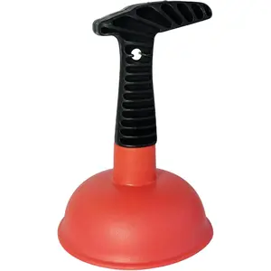 Mini Sink & Drain Plunger with Short Handle - Heavy-Duty Rubber Cup & Ergonomic Grip for Powerful Suction, Unclog Slow Drains in Sinks, Tubs, Showers, Bathrooms, Kitchens, Compact, Space-Saving Design
