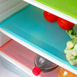 7-Pack Washable Refrigerator Liners Non-Slip Shelf Mats Coasters Tableware Blue Green Pink Colorful Set for Kitchen Organization Blue Green Pink - Blue,Green,Pink