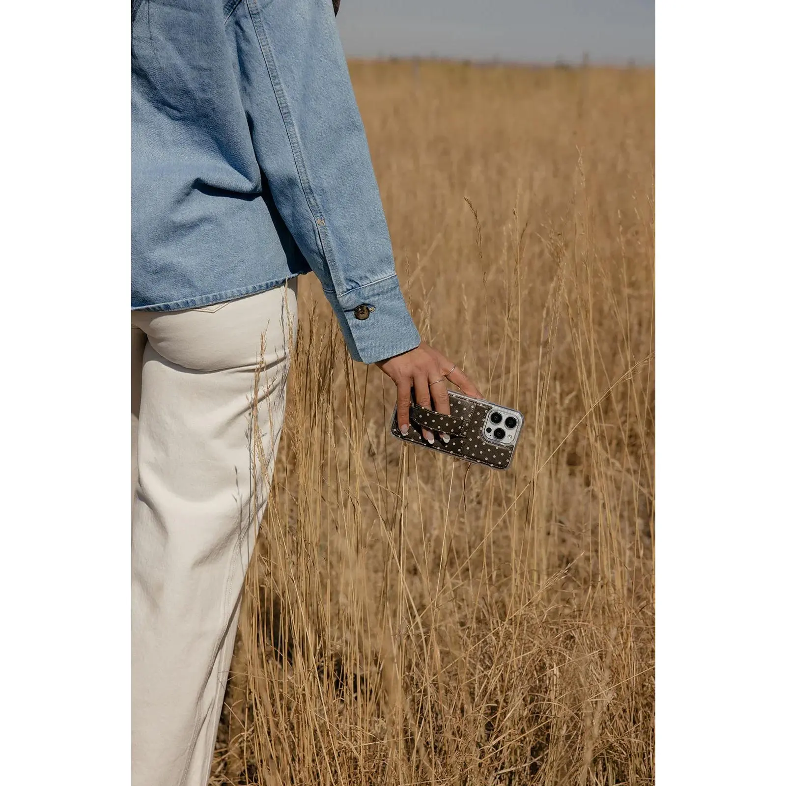 Walli Cases Cocoa Dot Phone Case with Wallet and Finger Strap Walli Cases Cocoa Dot Phone Case with Wallet and Finger Strap