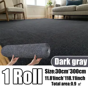 Self-Adhesive Stair Step Carpet Roll, 30x300 Cm Non-Slip Floor Mat, 3 Colors Available, Durable Stair Rug, Easy to Cut and Install, Home Decor