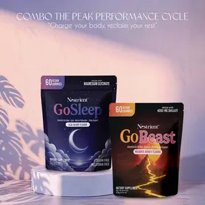 Nestrient GoSleep & GoBeast Performance Bundle – Natural Multi-Ingredient Vitamins Supplements for Active Lifestyles, Fitness Support, Ultimate Recovery, Energy Cycle Boost, Stress Relief, Ashwagandha Sleep Blend