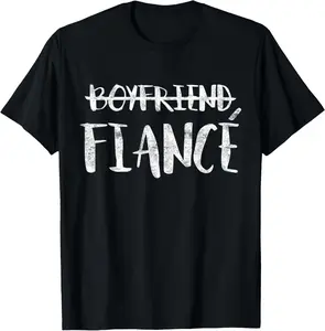 Engagement Boyfriend Fiance Shirt Married Man Wedding T-Shirt Pure Cotton Graphic Tees Menswear Top: Gifts for Men & Women