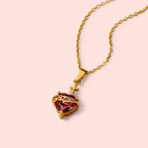 Sacred Heart Sagrado Corazón Stainless Steel Necklace