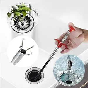 (Drain Clog Remove Tool)Flexible Grabber Claw Pick Up Reacher Tool , With 4 Claws Bendable Hose Pickup Reaching Assist Tool for Litter Pick, Home and Kitchen Sink, Drains, Toilet (78.74 inch)