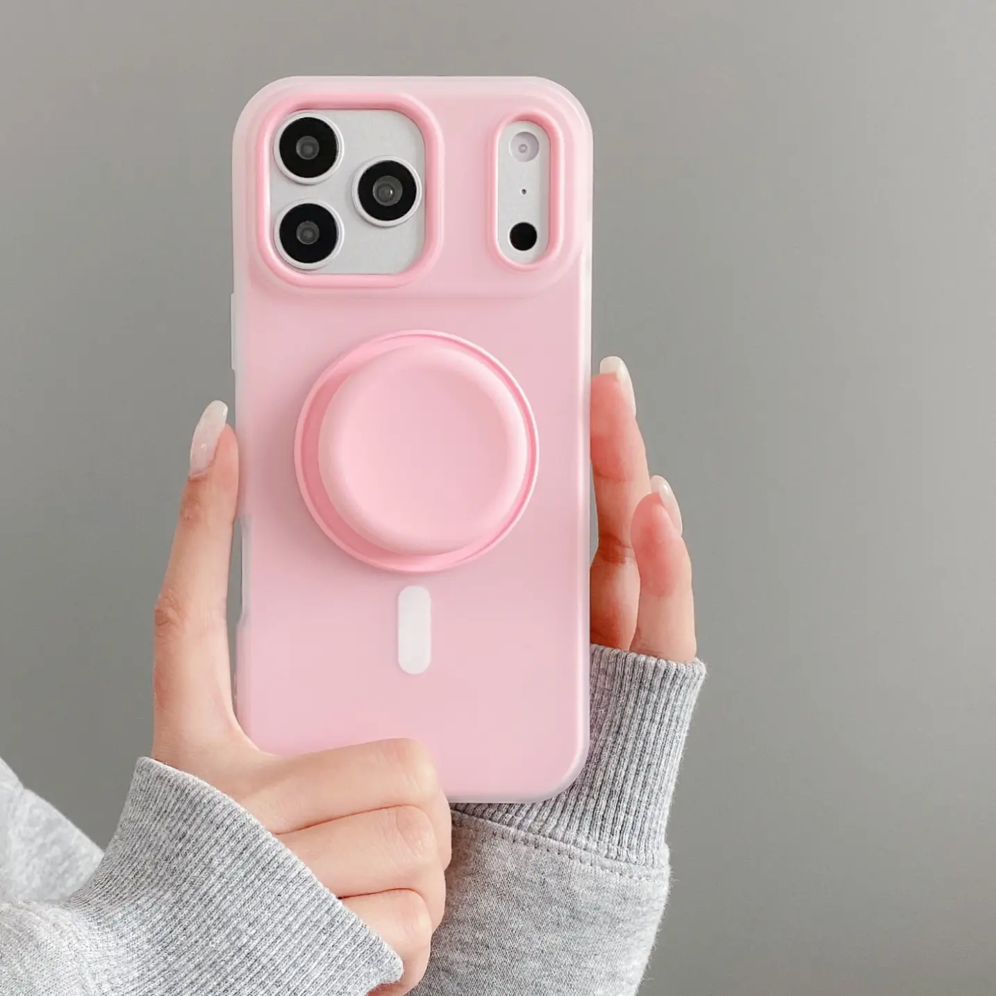 Phone Case Cover, Accessories, Candy-Colored 2-In-1 Magnetic Case with Detachable Magnetic Bracket, Compatible with iPhone 17Air 16,15,14,13,12 Pro Max Plus, Frosted Soft Shell with Magnetic Wireless Charging, Shockproof, Shockproof Protective Cover