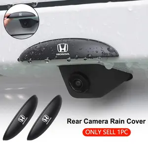 ABS Car Vehicle Rearview Camera Rain Cover Silicone Weatherproof Protector For Honda Civic Accord CRV Fit Jazz Mugen Sticker Accessories