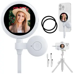 Mother's Day Gift— Smart Selfie screen, only for iPhone, dual-screen display, no need to charge, 4K HD AMOLED screen, MagSafe magnetic design, no delay, no lag, suitable for vlog, selfie, video, travel photography Smartphone Vlogging Kit Cellphone