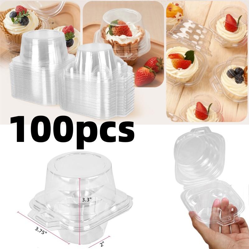 50 Sets Disposable Individual Charcuterie Cup Clear Plastic Round Cake Boxes with Dome Lids Mini Wooden Spork Rope for Outdoor Snack Packing Open Houses Gatherings Wedding Party Event 50 Sets Disposable Individual Charcuterie Cup Clear Plastic Round Cake Boxes with Dome Lids Mini Wooden Spork Rope for Outdoor Snack Packing Open Houses Gatherings Wedding Party Event
