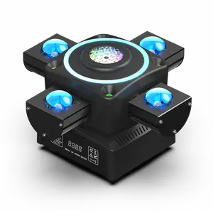 UKING 120W 4-in-1 Four-Arm Stage Party Light with DMX512 Controller  LED Lighting Effects Perfect for Clubs Discos DJs