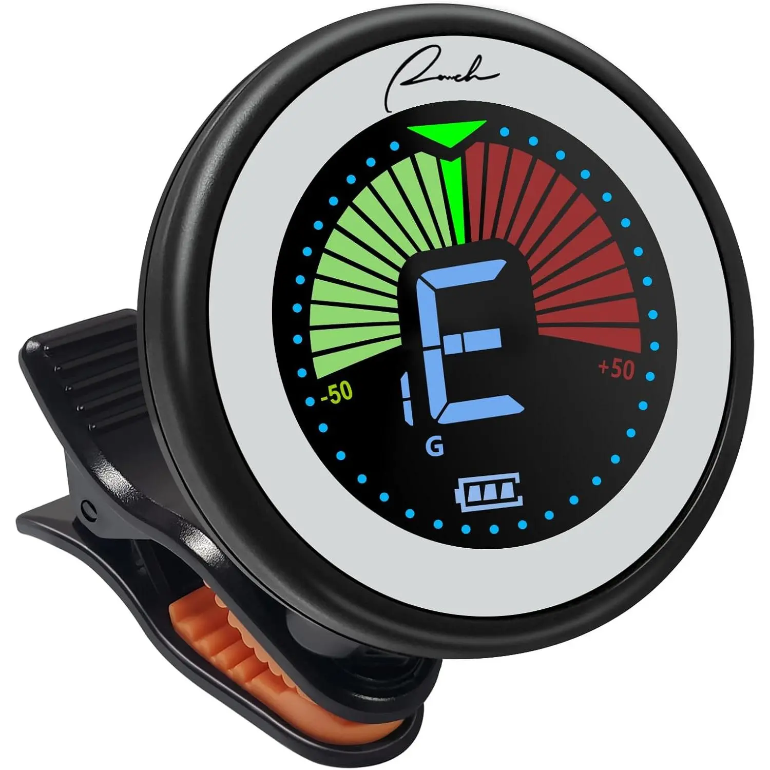 Pocket Size Rechargeable Clip-On Guitar Tuner, Instrument Accessories for Acoustic/Electric Guitar, Ukulele, Violin, Bass with Chromatic Tuning Modes - Black, Pocket Size Tuners