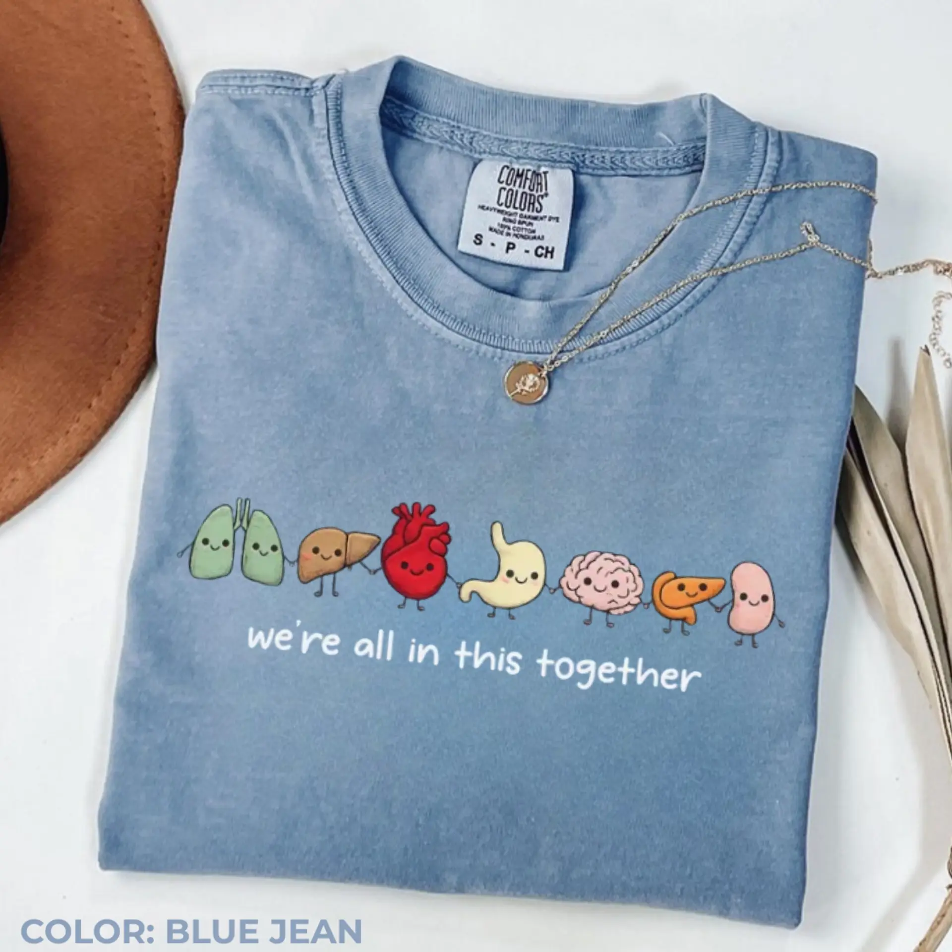 Comfort Colors Organ Friends Shirt, Cute Healthcare Gift, Nurse Shirt, Medical Student, Organ Tee, Healthcare Graduate, Anatomy Tee, Inclusion Shirt