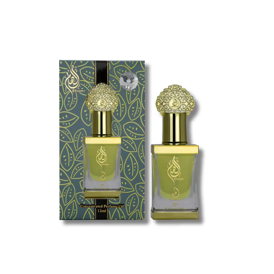 Arabiyat Elham Concentrated Perfume Oil, Long-Lasting Unisex Amber Woody Fragrance with Floral and Vanilla Notes, 12 mL, Aromatic Floral Fragrance, Fragrances