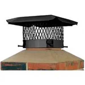 212 MAIN Hy-C SC99 9x9 in. Single-Piece Galvanized Steel Weatherproof Chimney Cap, Easy to Install, Steel Mesh Debris Guard, Fireplace Protection