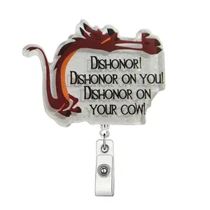 Fun English Letter Design Badge Holder, 10pcs/set Acrylic Name Retractable Badge Holder, Nurse Badge Reel, Suitable for Nurses, Workers, Volunteers, Office Staff