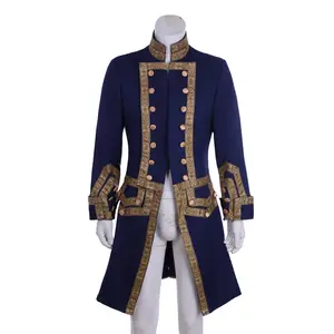 18th Century Men's Regency Outfit Royal Military Uniform Medieval Jacket Costume Colonial Tuxedo Hamilton Coat George Washington