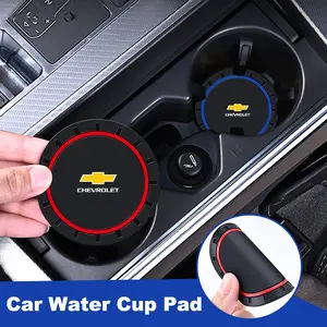 2pcs Silica Gel Car Cup Holder Anti-Slip Inserts, Coaster Mats & Auto Water Bottle Holders, Compatible with Chevrolet Models, Car Interior Kit, Car Accessories