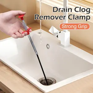 1 Count sewer cleaning tools, drain clog remover, Simple operation for quick clog removal