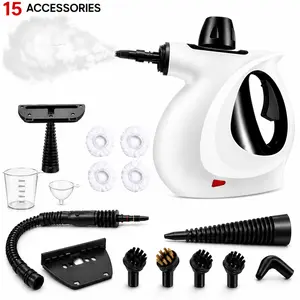 1050W High-Power Handheld Multifunctional Pressurized Steam Cleaner with Safety Lock, 15 Replaceable Accessories, Ideal for Kitchen, Bathroom, Floor Cleaning (Household Electric Steam Cleaning Appliance)