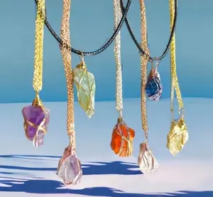 Crystal Necklaces, Handmade Crystal Necklace, Wire Wrapped Gemstone Necklace, Raw Crystal Necklace