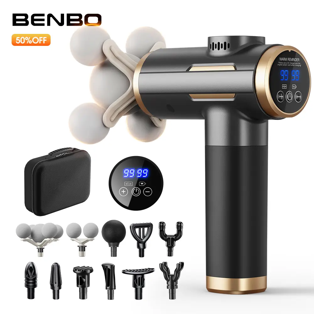 Multifunctional Massager with 11 Replacement Heads for Muscle Relief & Therapy, Portable Electric Fitness Equipment for Shoulder Pain Relief, Low Back Pain Relief, Muscle Care, Neck Pain Relief tiktokshopbacktoschool