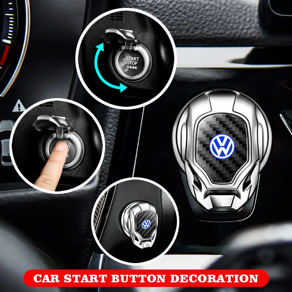Volkswagen One-Button Start Button Protector Cover, Prevents Accidental Ignition Switch, Protects Original Key, Anti-Scratch, Strong Adhesive, Car Accessory, Vehicle Accessories, Auto Accessories, Enhanced Aesthetics