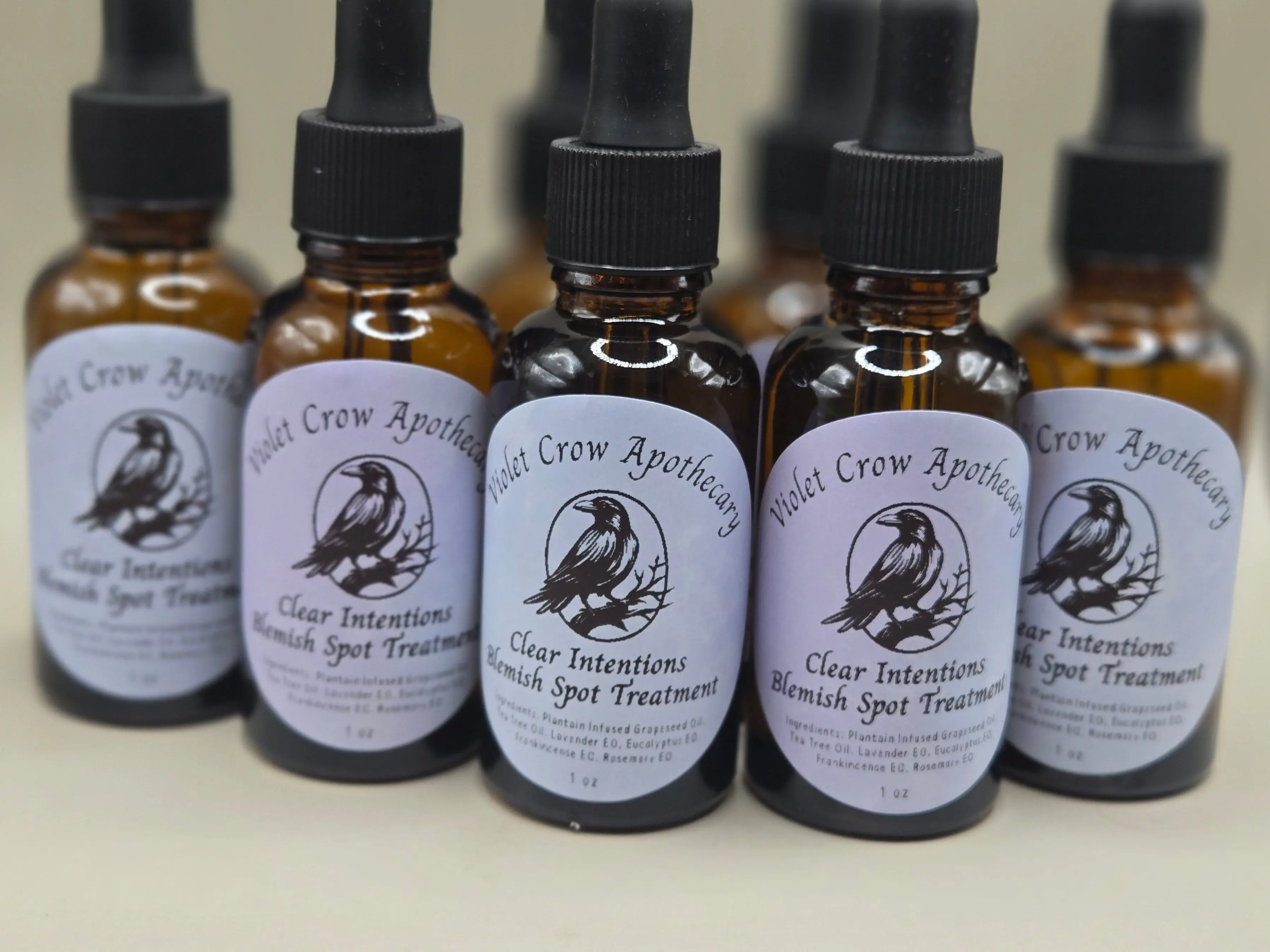 Clear Intentions Blemish Spot Treatment, Herbal Face Oil, Natural Skincare, Apothecary Skin Care, Targeted Spot Oil