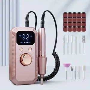 Professional electric nail polishing machine, Nail Drill Machine, LED display screen, multiple polishing heads, 32 adjustable gears, forward and reverse rotation polishing, high-efficiency power, compact design, perfect gift for female nail art