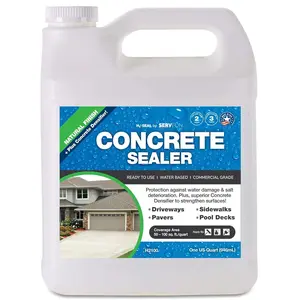 Concrete Driveway Sealer Plus Penetrating Densifier (Clear  Finish) Commercial Grade Outdoor Indoor  Sealant Protects Pavers Sidewalks Pools (1 Quart) H2100