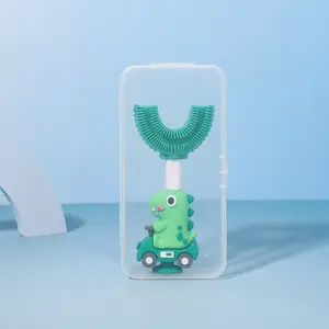 Travel Essential! Cute Dinosaur Toothbrush with Storage Box, Soft Silicone Gentle on Gums, Perfect for Kids, Easy to Carry