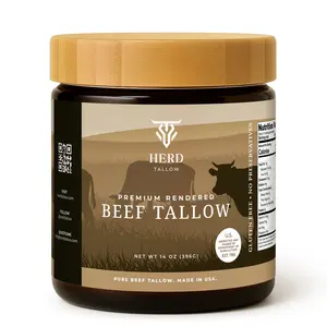 Beef Tallow For Cooking - Pure Beef Tallow 14 Ounces