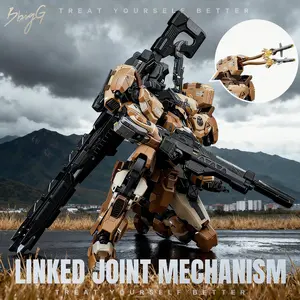 High-End 1/100 Scale Sci-Fi Mecha Model Kit, Full-Motion Skeleton, Interlocking Joints, Openable Cockpit, Includes Display Base, 10 Inches, Collectible, Model Set