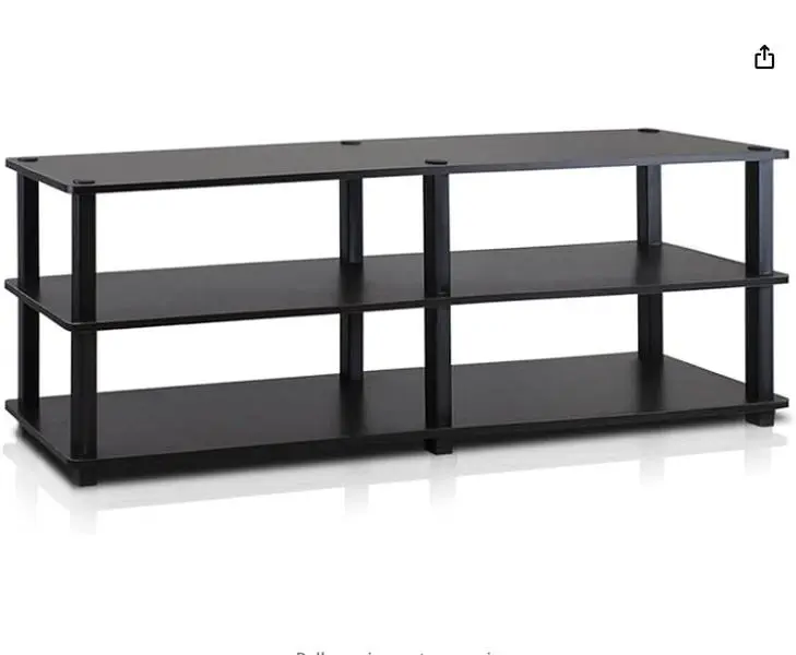 Turn-S-Tube No Tools 3-Tier Entertainment TV Stands, Espresso/Black