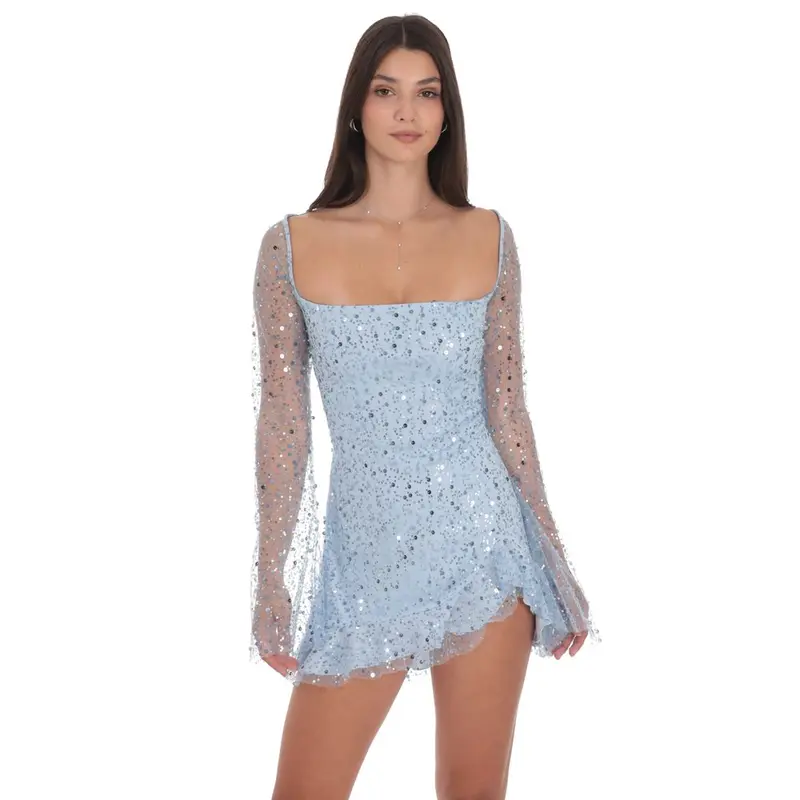 lucy in the sky one shoulder dress One Shoulder Bodycon Dress in Purple Shimmer