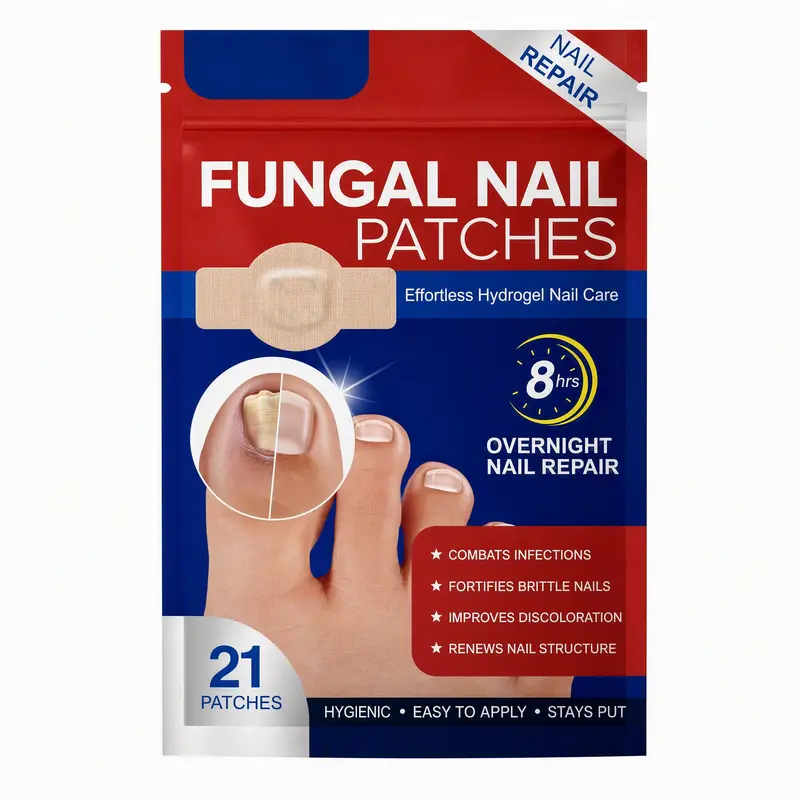 Overnight Nail Care Patches, 8-Hour Smooth Treatment for Multiple Concerns, 21pcs/Bag with 42pcs or 84pcs Total Multi-Pack Options to Enhance Appearance