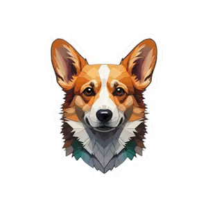 Corgi Kiss-Cut Sticker — Cool Jewel