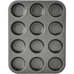 Cup Nonstick Cupcake Pan for Baking, Carbon Steel Baking Supplies Muffin Cake Tray