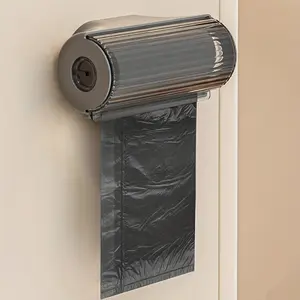 1pc Trash Bags Storage Box, Garbage Bag Dispenser For Kitchen Bathroom, Wall Mounted Grocery Bag Holder, Kitchen Plastic Bags Container, Home Kitchen