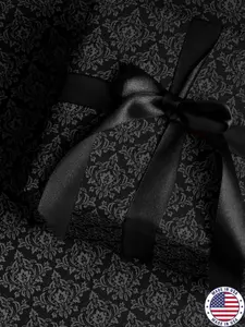 Gothic Gift Wrap Black Wrapping Paper Damask Decor Dark Moody Wrapping Paper Xmas Gift Wrap Paper Elegant Halloween Gift Christmas Party